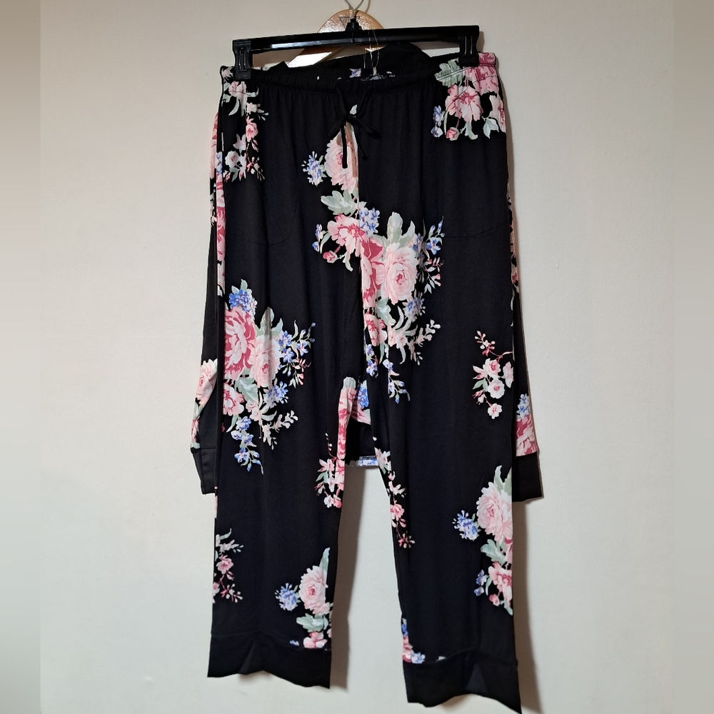 Flora Nikrooz Womens Set Super Soft Satin Trim Pj's Sleep Loungwear Sz. L - Picture 3 of 11